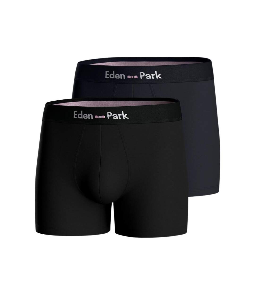 EDEN PARK Lot de 2 Boxers Homme Coton ONEX2 Noir Marine-1