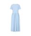 Womens/ladies Long Gathered Dress Sky Lazy Jacks-2