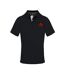 Mens Chest Logo Polo Shirt Black Aquascutum-1