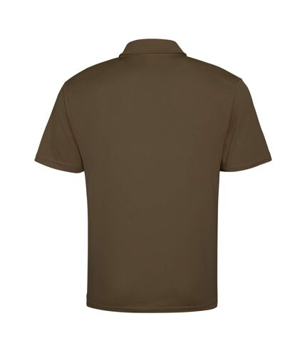 Just Cool Mens Plain Sports Polo Shirt (Olive)