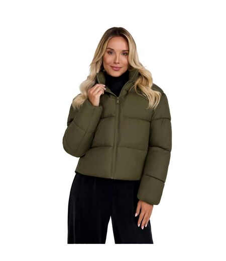 Doudoune Matelassée Motif/style Matelassé Femme Vert Kaki Minoti