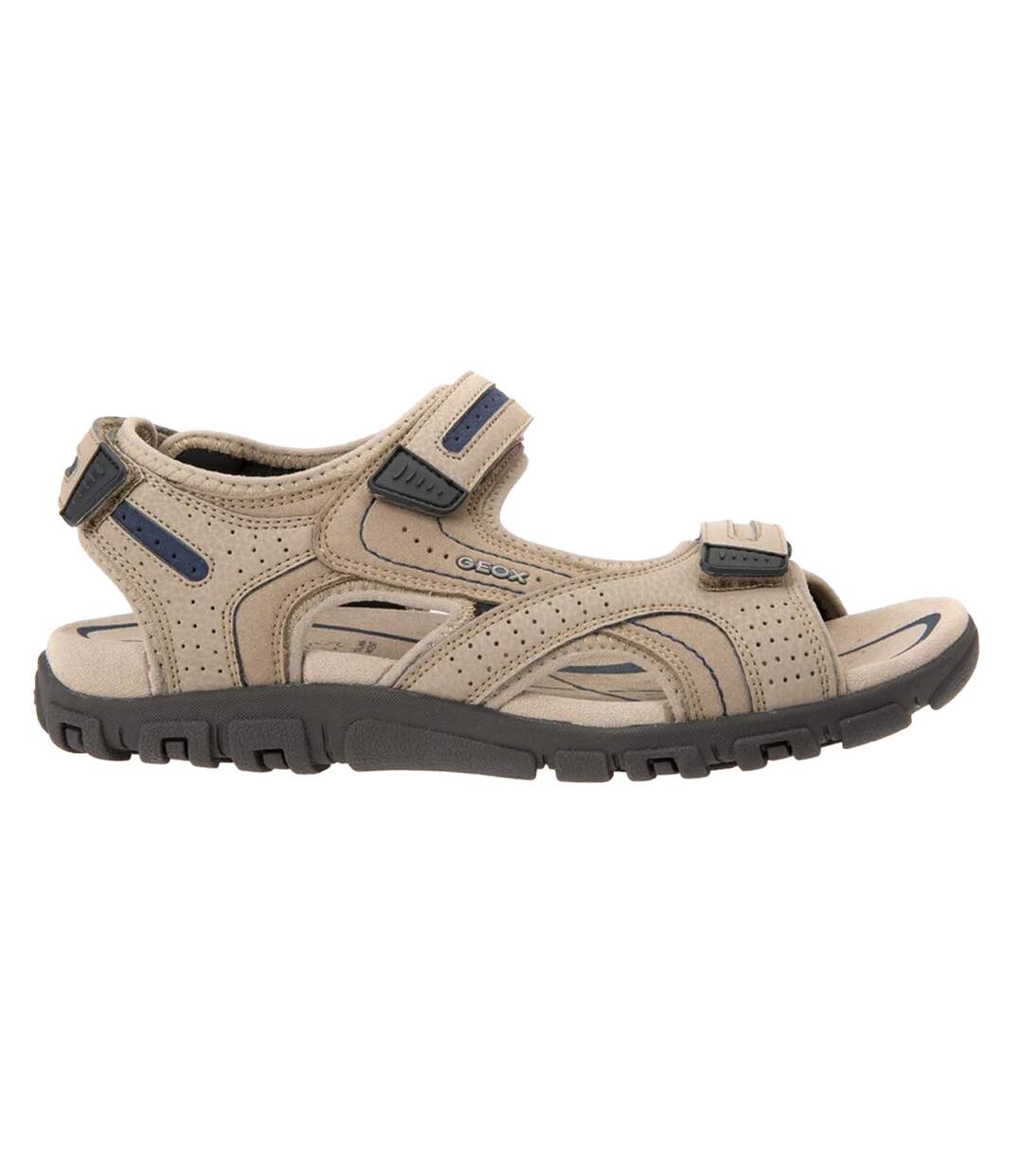 Mens Strada Faux Nubuck Sandals Sand Navy Geox-2