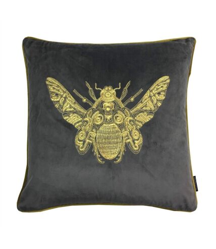 Riva Home Cerana Bee Design Cushion Cover (Charcoal Grey) - UTRV1368