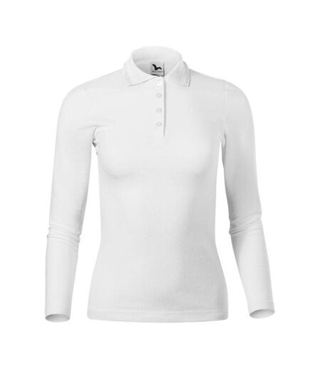 Polo Manches Longues Femme Blanc Malfini
