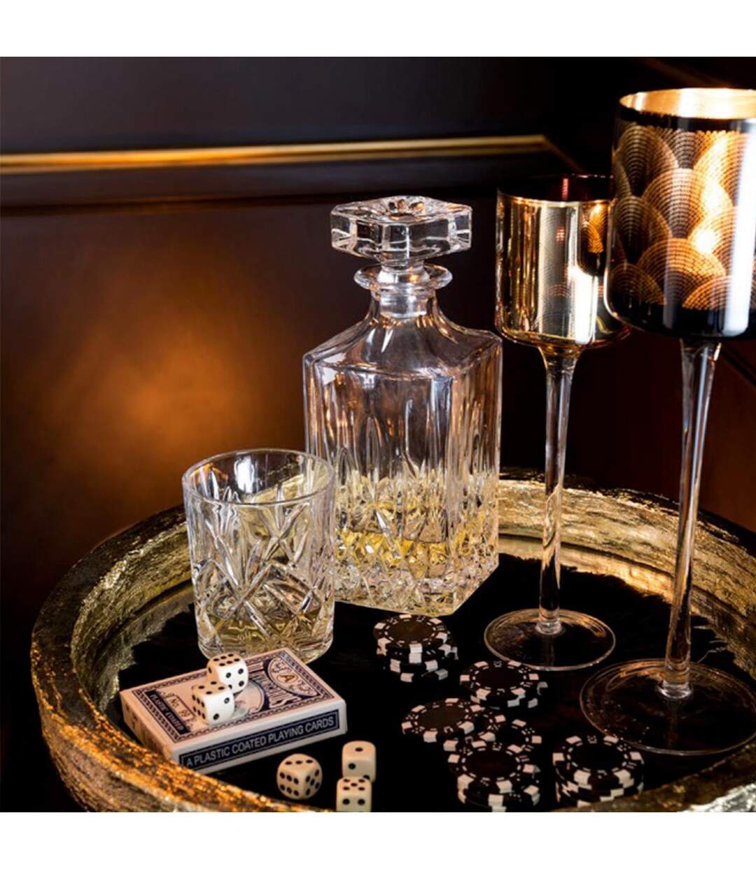 Carafe & Bouchon Design Taille 22cm Transparent-5