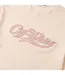Womens/ladies Embroidered Logo Crop T-shirt Pink Off-White-3