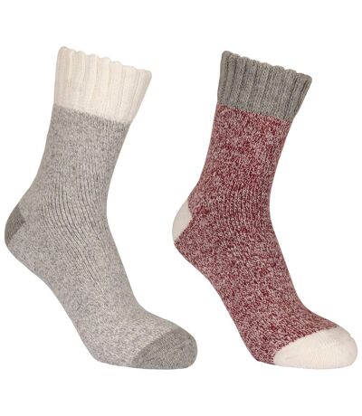 Chaussettes inigo adulte gris / pourpre chiné Trespass