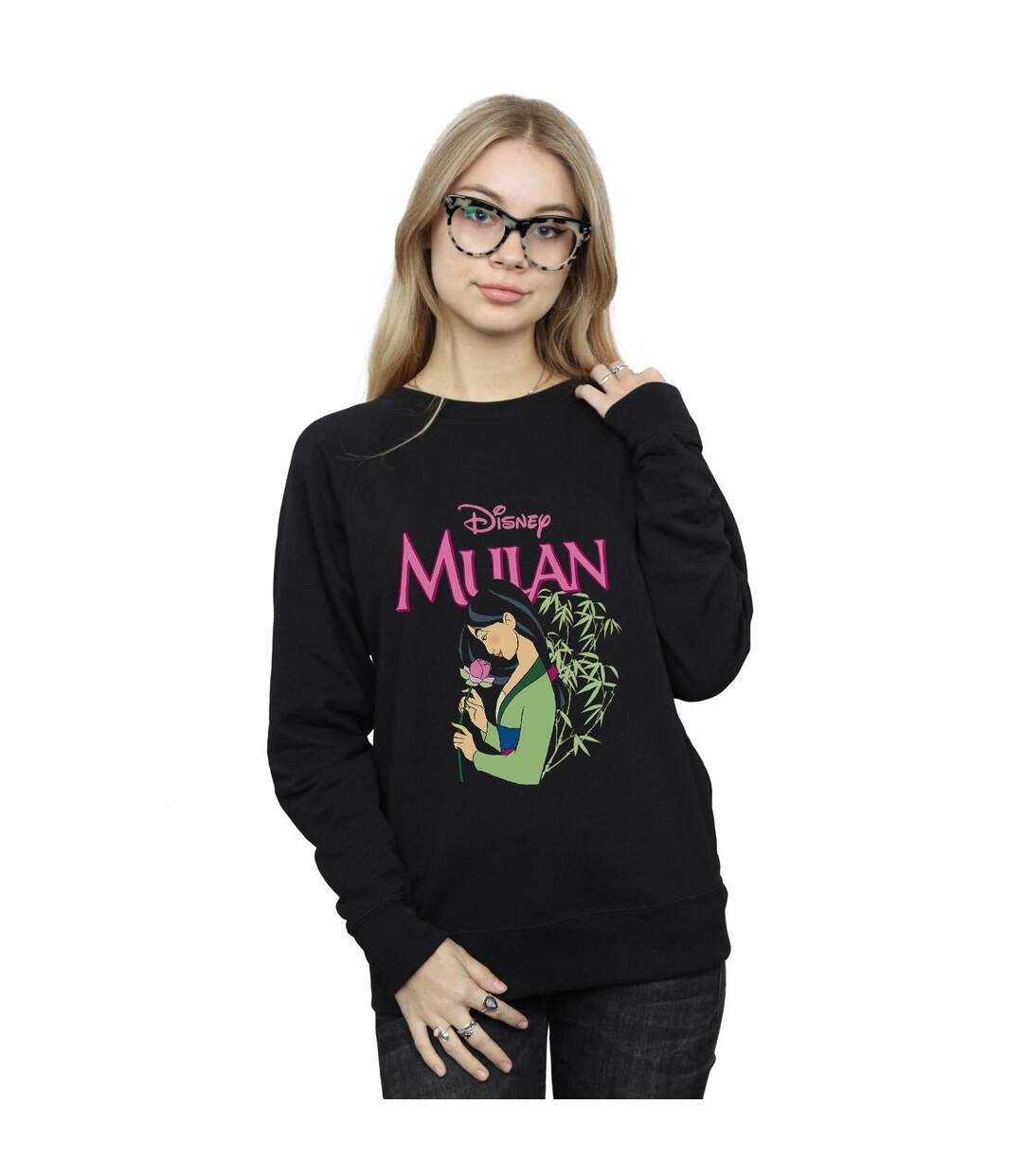 Disney Sweatshirt Mulan rose Magnolia Femme/Ladies (Noir) - UTBI13717-2