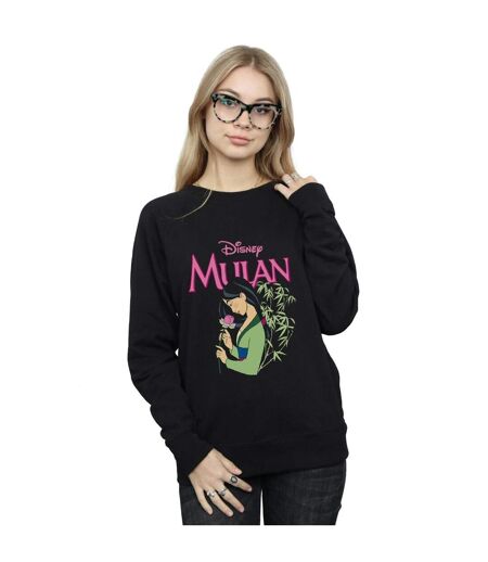 Disney Sweatshirt Mulan rose Magnolia Femme/Ladies (Noir) - UTBI13717