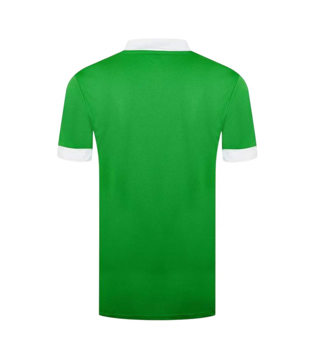 Mens V Neck Regular Short-sleeved T-shirt Emerald Green White Umbro-2