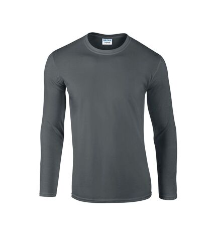 Gildan Unisex Adult Softstyle Plain Long-Sleeved T-Shirt (Charcoal) - UTPC5874
