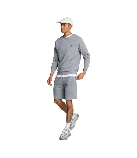 Short De Jogging Motif/style Uni Homme Gris Chiné Lyle & Scott