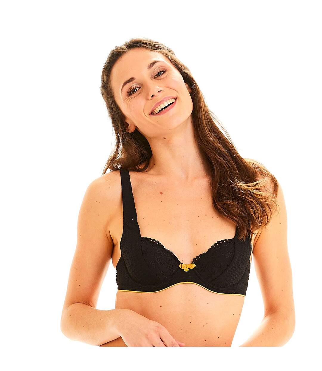 Soutien-gorge ampliforme coque moulée noir Bahamas