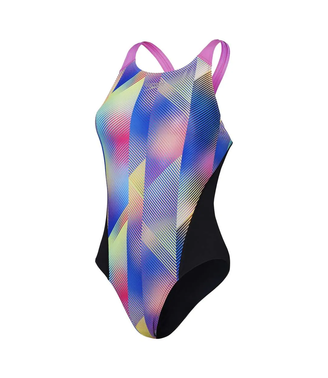 Maillot De Bain 1 Pièce Femme Noir Rose Speedo-2