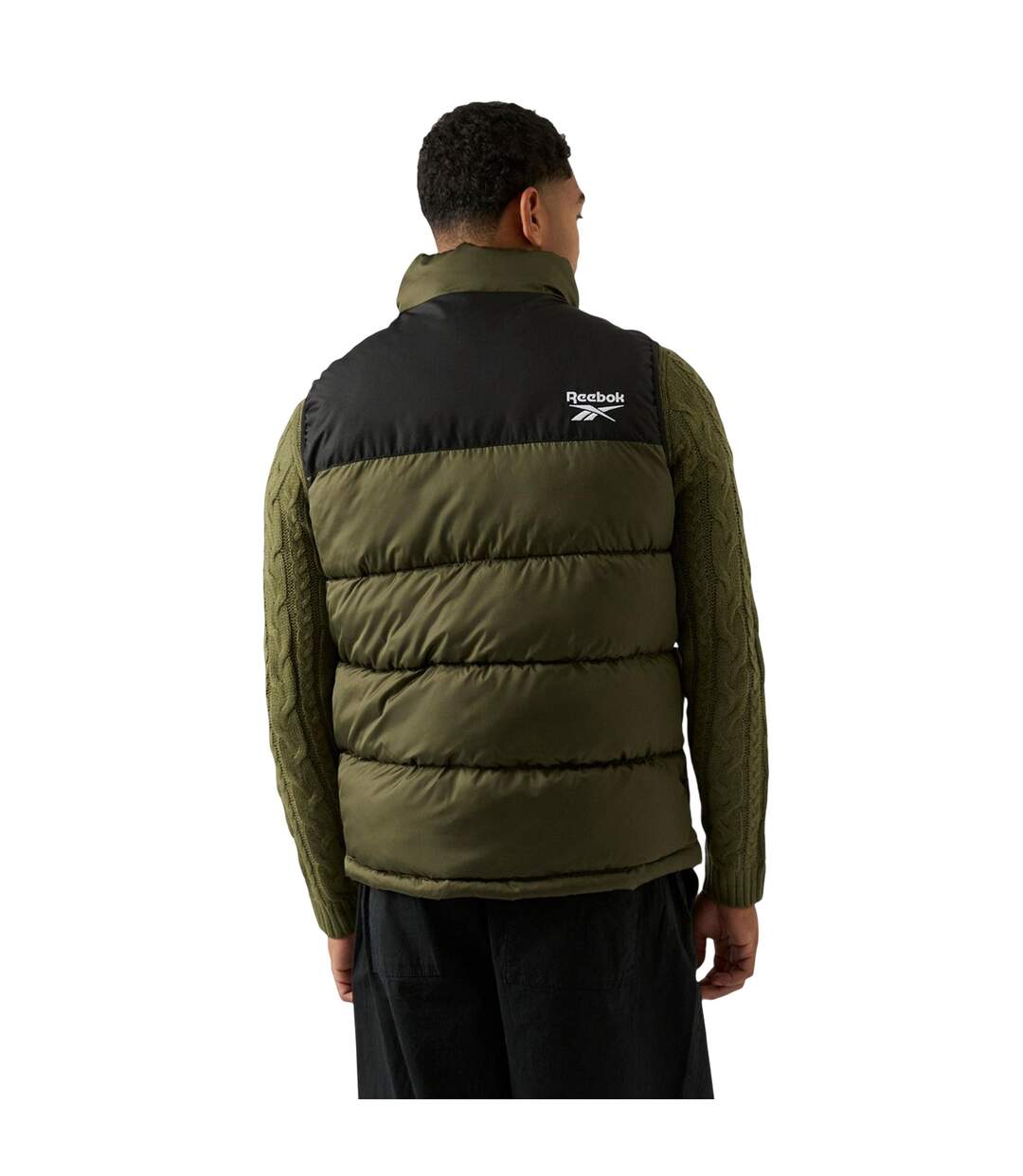 Doudoune Sans Manches Motif/style Matelassé Homme Olive Reebok-3