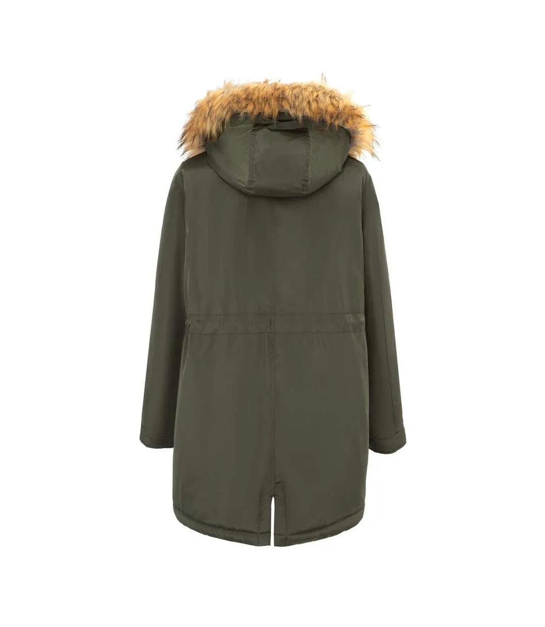 Parka Motif/style À Capuche Femme Vert Kaki Miso-2