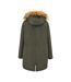 Parka Motif/style À Capuche Femme Vert Kaki Miso-2
