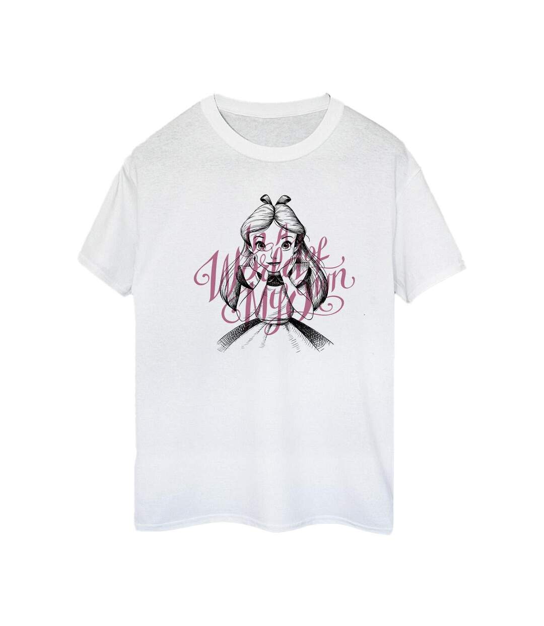 Disney - T-shirt ALICE IN WONDERLAND IN A WORLD OF MY OWN - Femme (Blanc) - UTBI8822-1