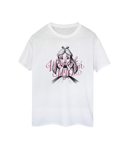 Disney - T-shirt ALICE IN WONDERLAND IN A WORLD OF MY OWN - Femme (Blanc) - UTBI8822