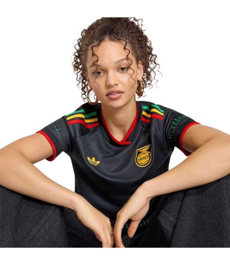 Womens/ladies 2026 Jamaica Away Shirt Black Yellow Adidas