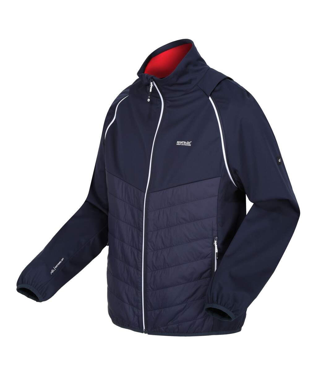 Veste Softshell Steren Hybrid Homme Bleu Marine Rouge Danger Regatta-4