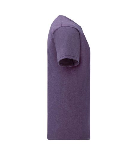 T-shirt Iconic Homme Violet Chiné Fruit Of The Loom