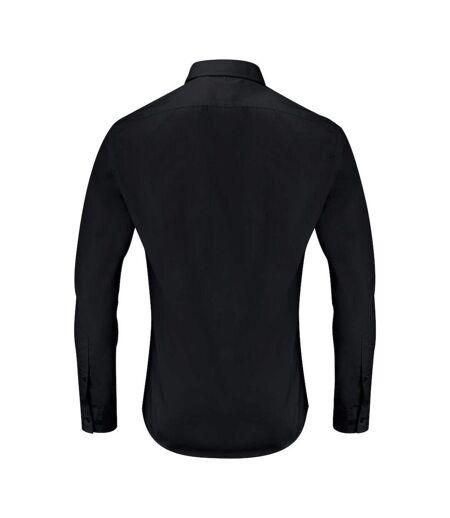 Mens Acton Business Shirt Black James Harvest