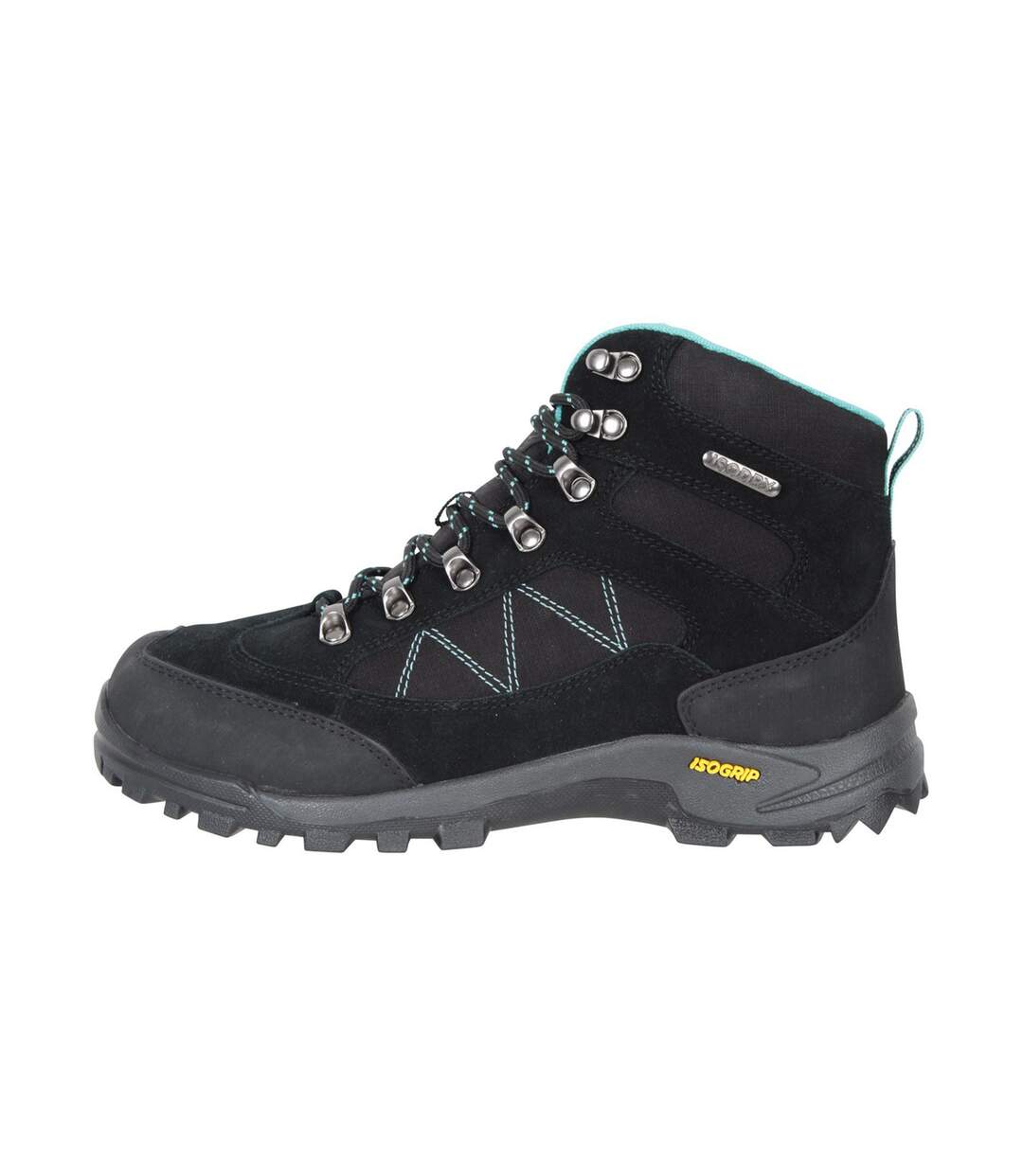 Womens/ladies Storm Suede Waterproof Hiking Boots Black Mountain Warehouse-3