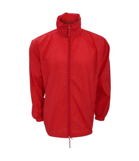 Kariban Mens Casual Windbreaker Jacket (Red)