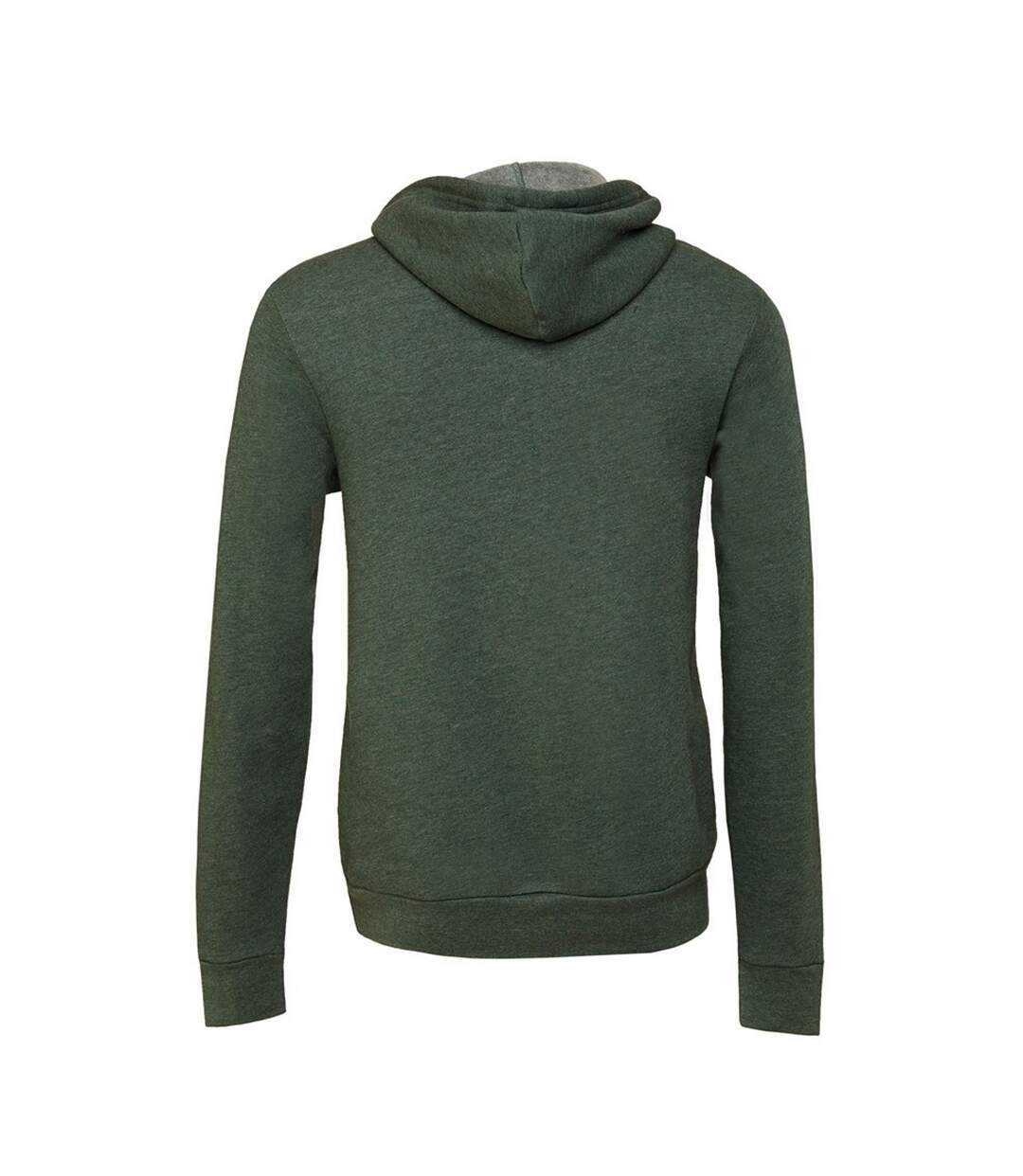 Sweat à capuche adulte vert forêt chiné Bella + Canvas-2