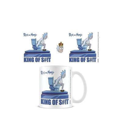 Rick And Morty - Mug KING OF SHIT (Blanc / Bleu) (Taille unique) - UTPM3994