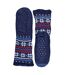 Mens Winter Warm Christmas Fairisle Pattern Bootie Socks-5
