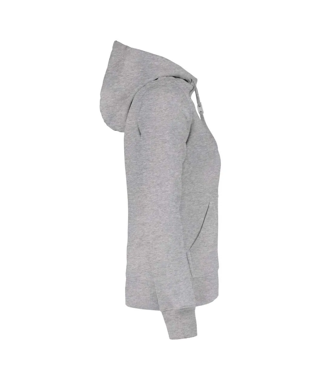Womens/ladies Fastpitch Hoodie Grey Melange Printer-3