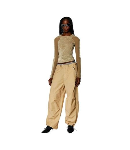 Womens/ladies P-diamanda Cargo Trousers Natural Diesel