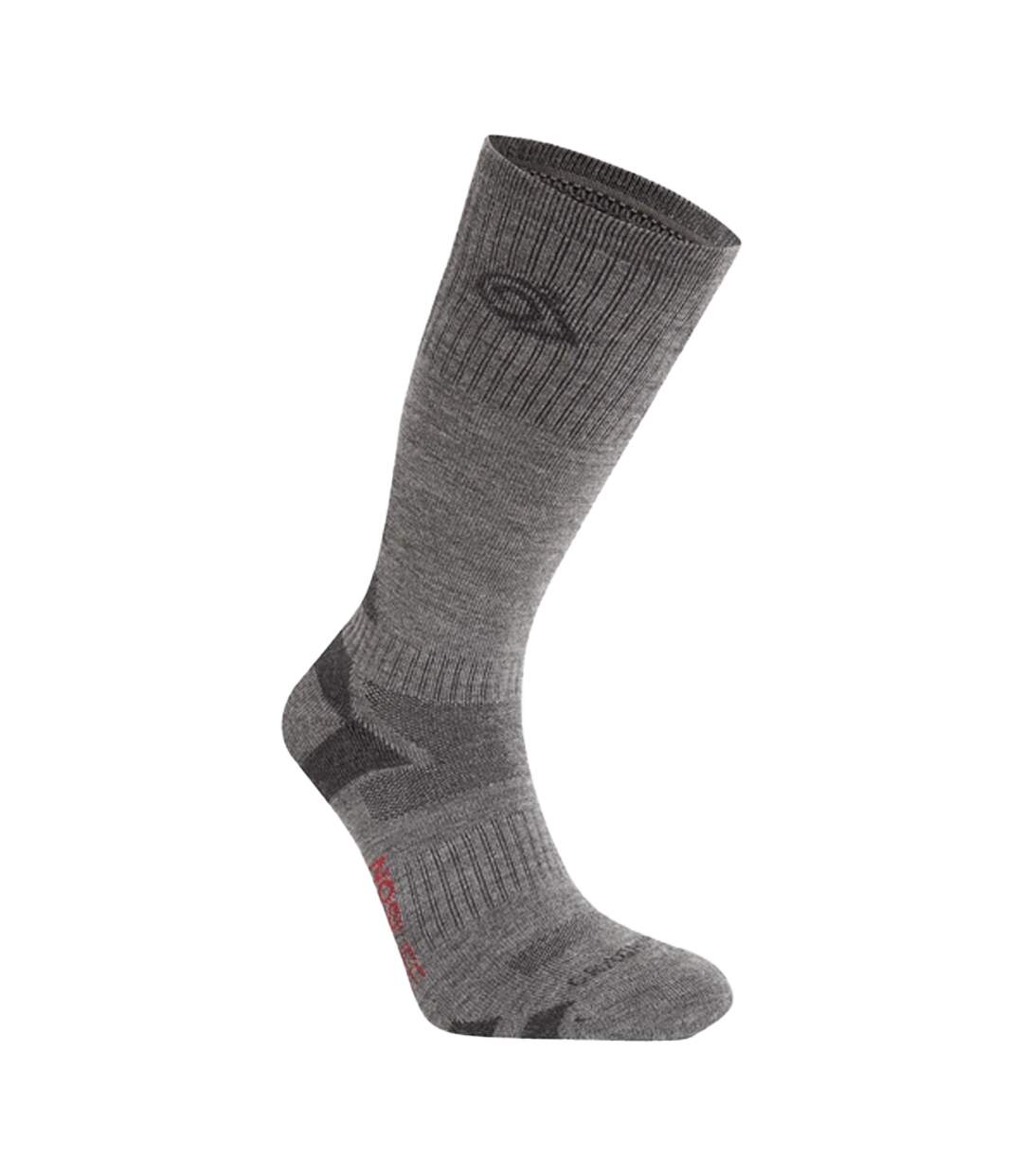 Unisex adult wool blend insect repellent advent socks coast grey/black pepper Craghoppers-1