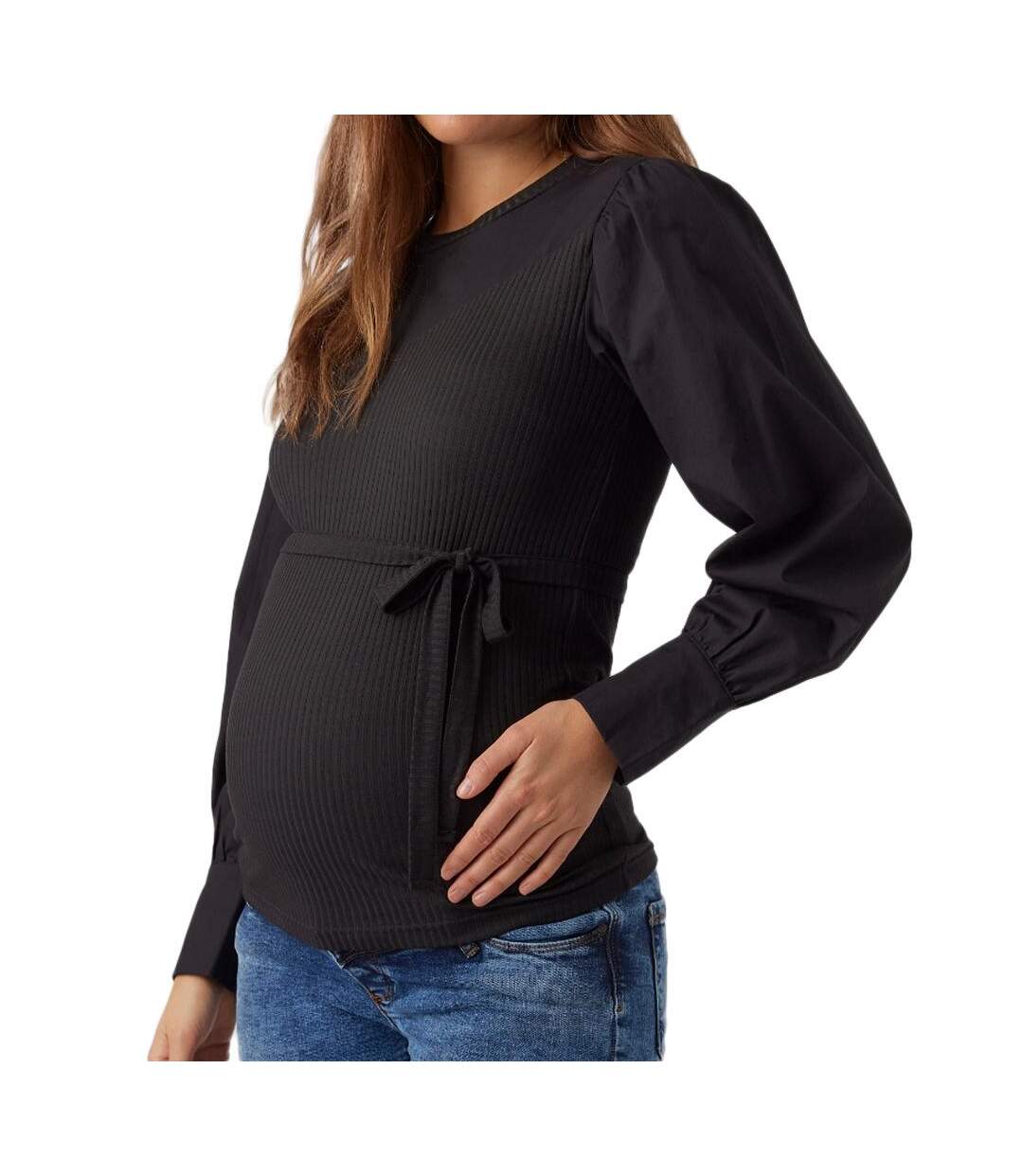 T-Shirt  Noir Femme  Vero Moda Maternity Denver 20017838 - L-1