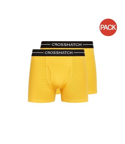 Pack of 2  Mens hexter boxer shorts  yellow Crosshatch