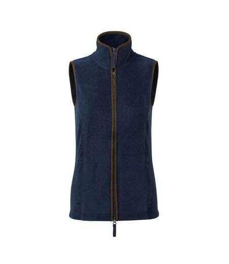 Premier Womens/Ladies Artisan Fleece Vest (Navy/Brown) - UTPC4671