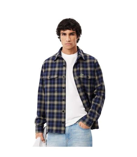 Surchemise Style À Carreaux Homme Bleu Marine Lacoste