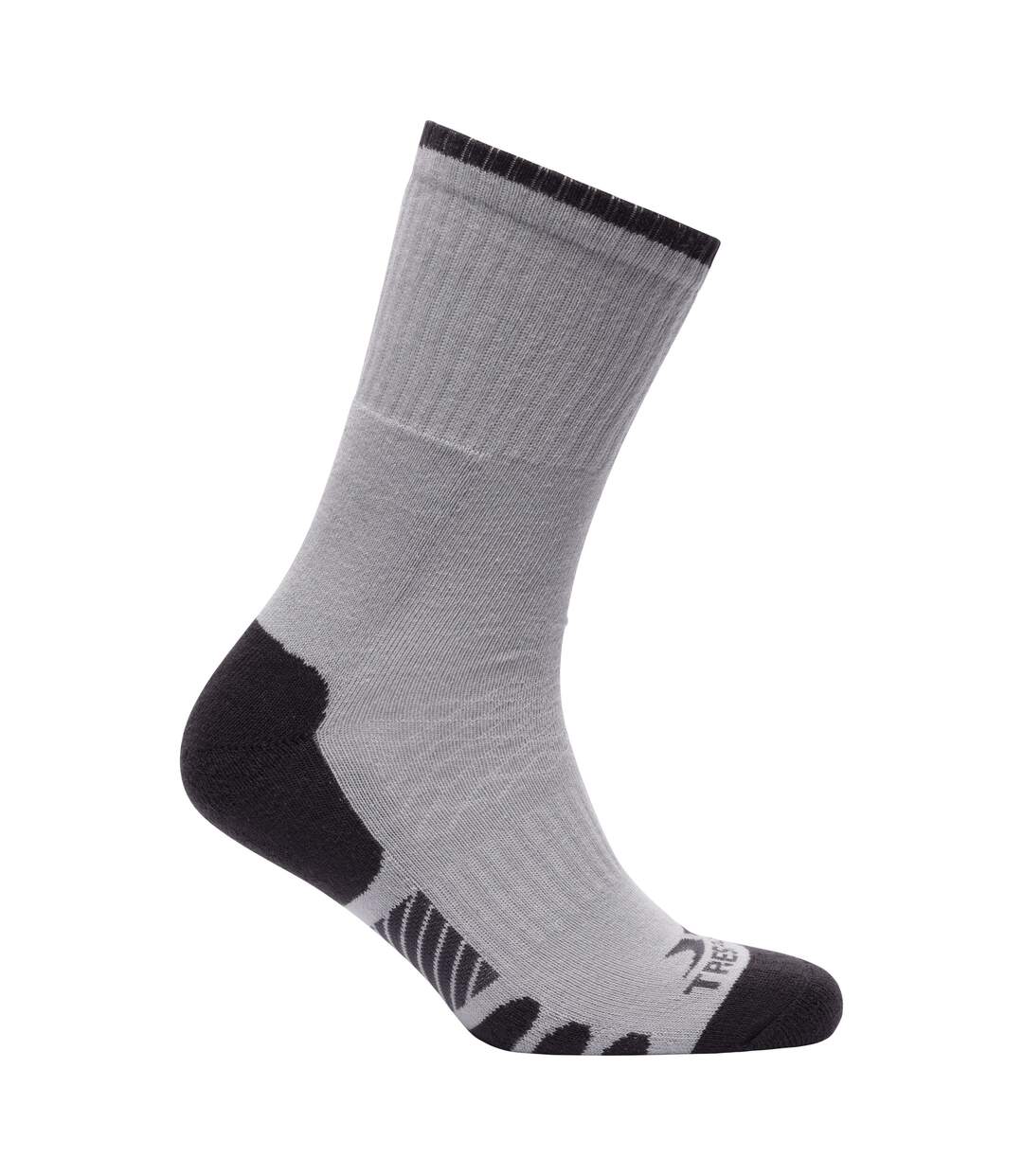 Chaussettes Confortables De Trekking Mi-mollet Coman Adulte Gris Trespass-3
