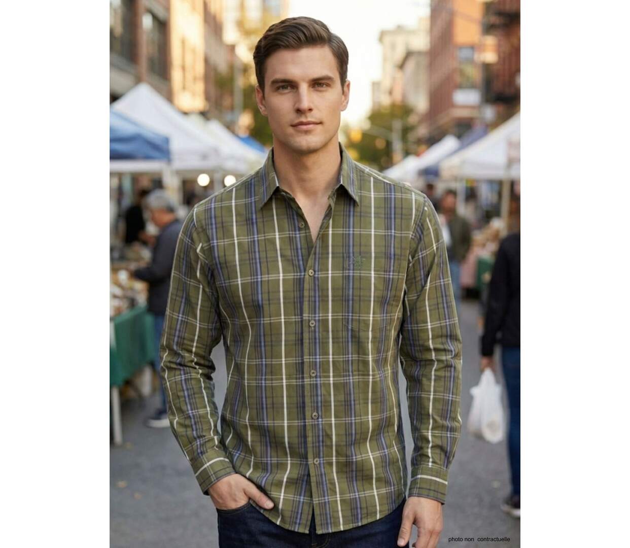Chemise à carreaux Manches Longues Homme Winchester Tikal1-1