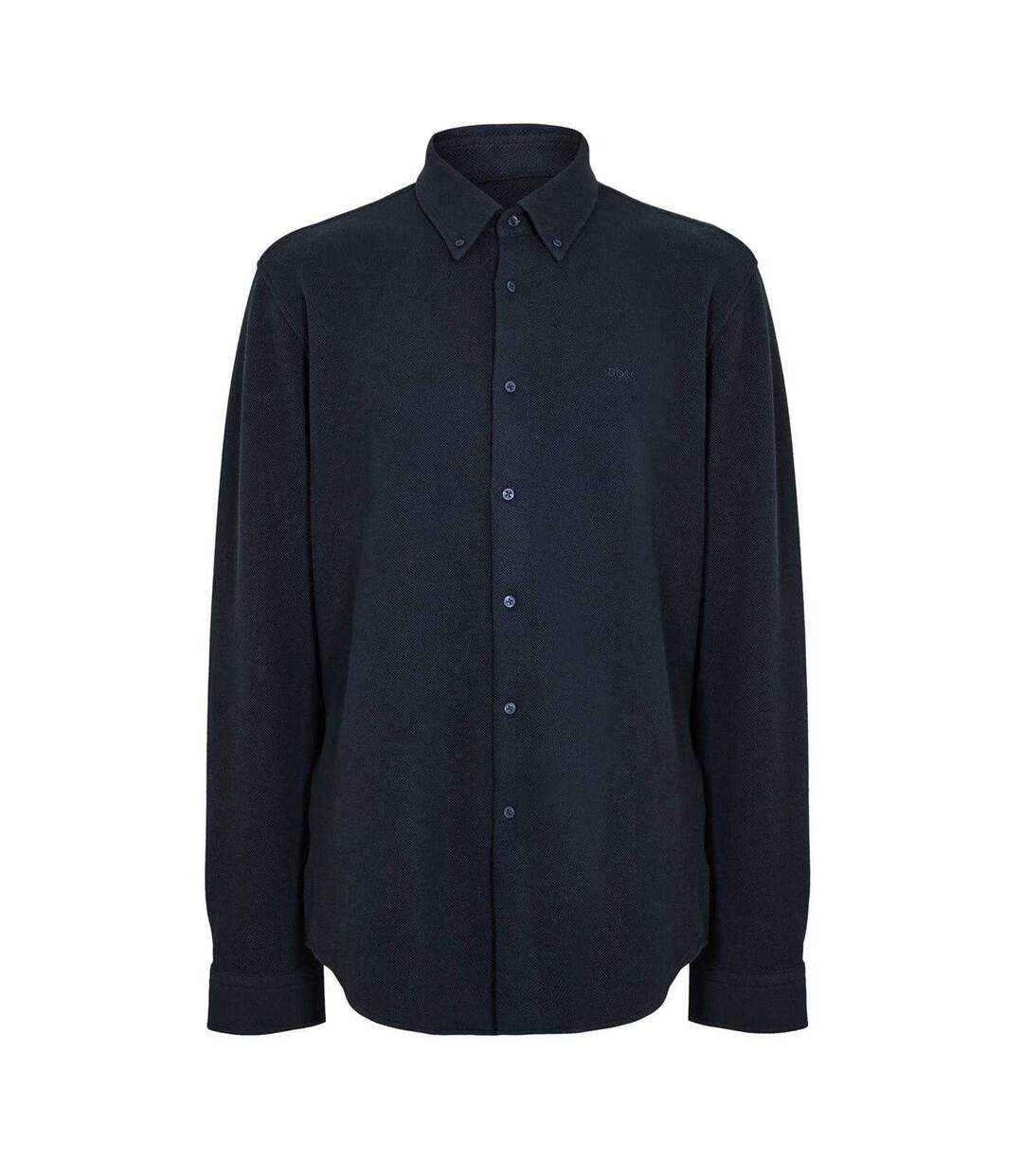 Chemise Motif/style Logo Brodé Homme Bleu Boss-1