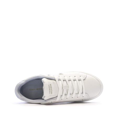 Baskets blanches/bleu femme tommy hilfiger sporty