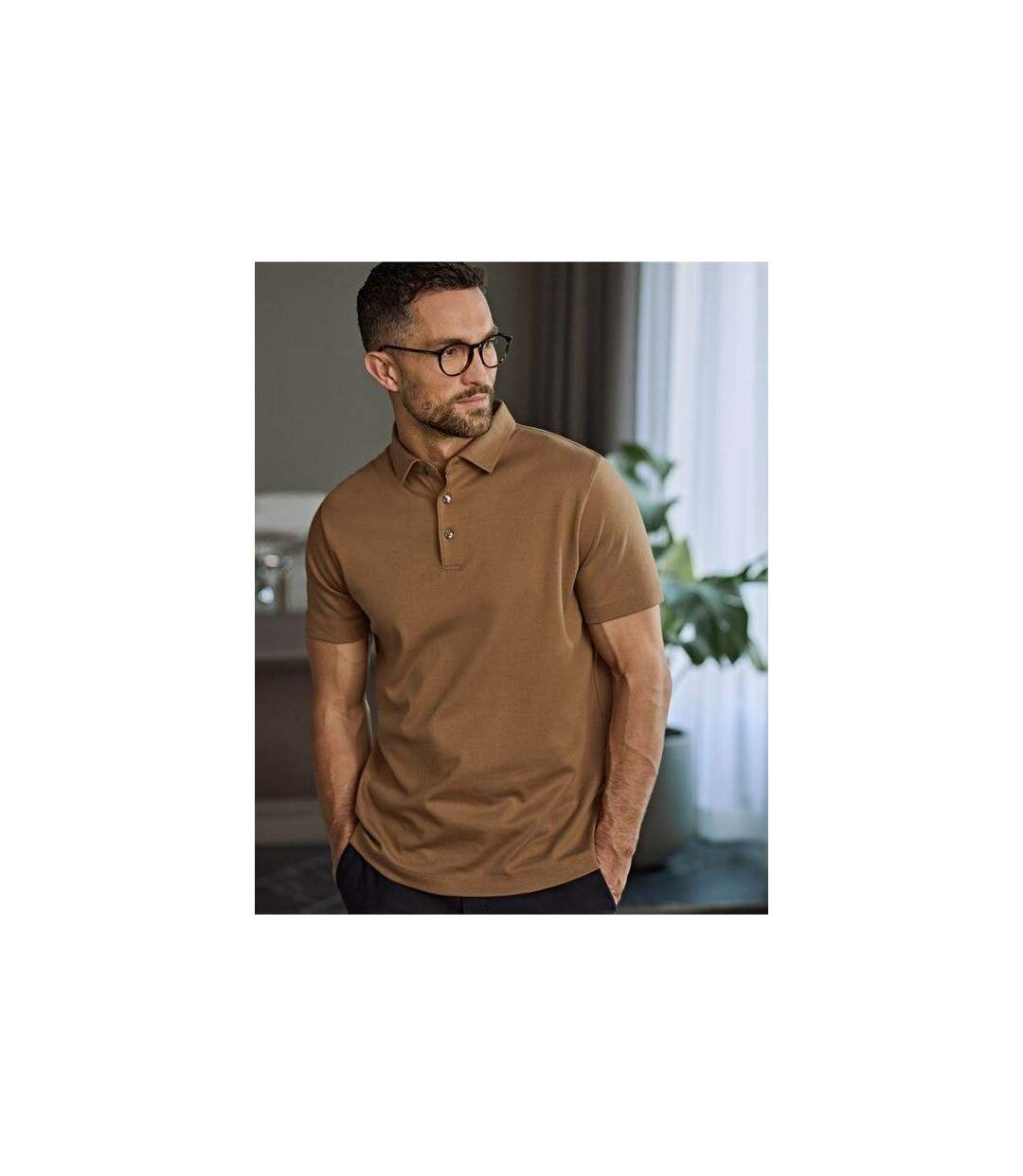 Mens Pima Short Sleeve Cotton Polo Shirt Cement Tee Jays-1