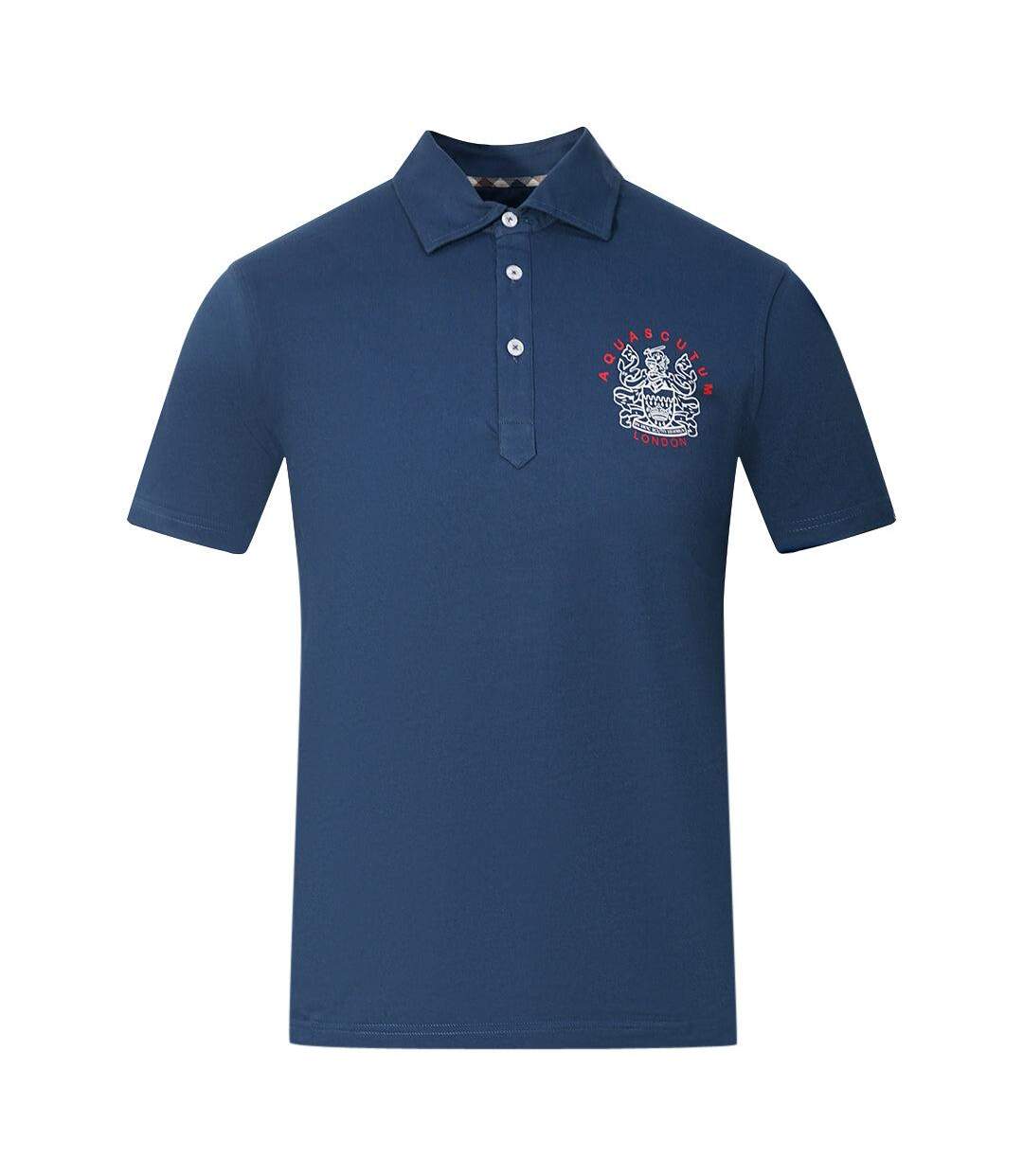 Polo Motif Logo Aldis London Adulte Bleu Marine Aquascutum-1
