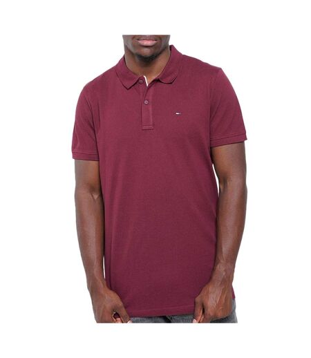 Polo bordeaux homme tommy hilfiger tjm slims