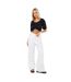 Womens/ladies Bardot Crop Top Black Brave Soul-4