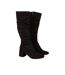 Womens/ladies kaya ruched knee-high boots natural black Dorothy Perkins