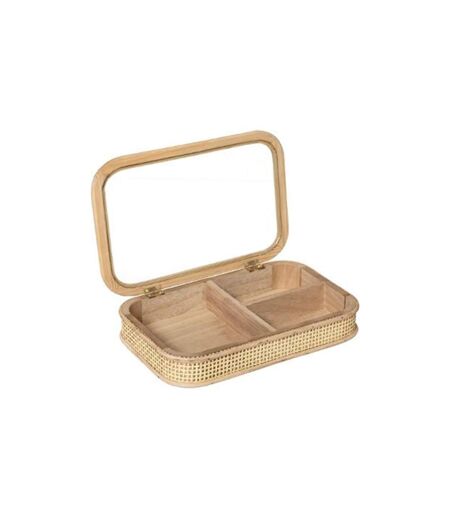 Boite à Bijoux Déco Cannage 28cm Naturel