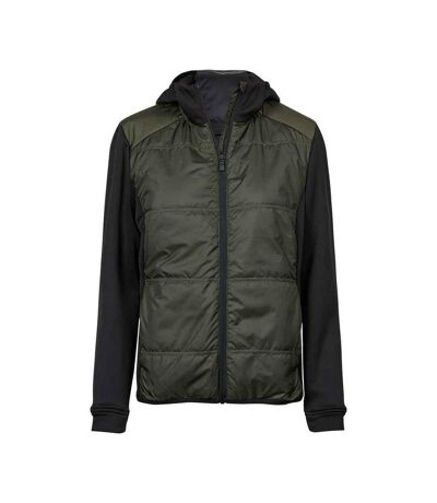 Tee Jays Womens/Ladies Stretch Hooded Jacket (Deep Green/Black) - UTPC5257